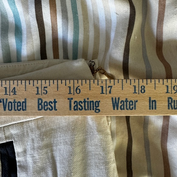 Leiffsdottir pants linen cream and black wide leg nautical - Picture 6 of 6